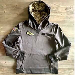 Nike NFL Salute to Service Denver Broncos Camo Hoodie - Boys Youth Large (14/16)